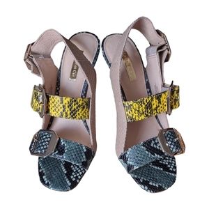 Louise et Cie faux snakeskin slingback pumps size 8M
